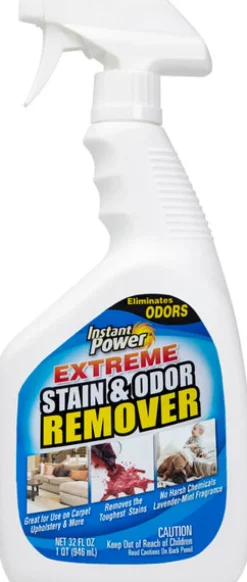Instant Power No Scent Stain and Odor Remover 32 oz Liquid (Pack of 6).