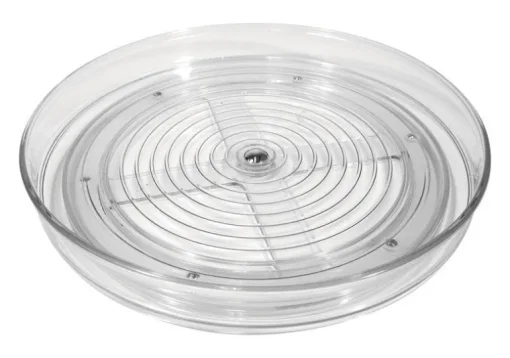 Interdesign 58630 9" Clear Linus Lazy Susan Turntable Organizer