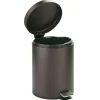 Interdesign 44211 8" X 11" 5 Liter Bronze Step Can With Bucket Insert (Pack of 2).
