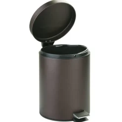 Interdesign 44211 8" X 11" 5 Liter Bronze Step Can With Bucket Insert (Pack of 2).