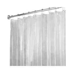 InterDesign 72 in. H x 72 in. W Clear Solid Shower Curtain Liner PEVA (Pack of 2)