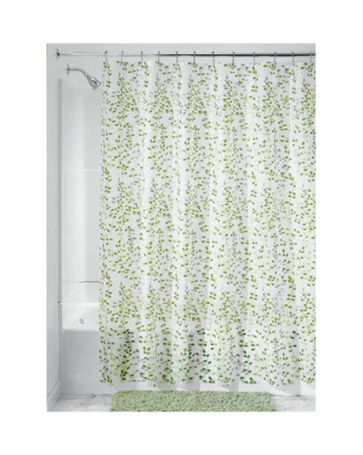 InterDesign 72 in. H x 72 in. W Green Vines Shower Curtain PEVA (Pack of 2)