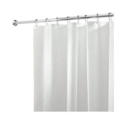 InterDesign 72 in. H x 72 in. W White Solid Shower Curtain Liner PEVA (Pack of 4)