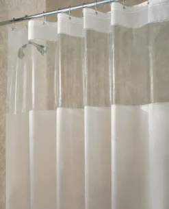 InterDesign 72 in. H x 72 in. W White Eva Shower Curtain Liner Polyester (Pack of 2)