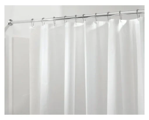 InterDesign 72 in. H x 72 in. W Frost Solid Shower Curtain Liner PEVA (Pack of 4)