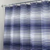 InterDesign 72 in. H x 72 in. W Navy Stripes Shower Curtain Polyester (Pack of 2)