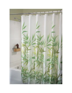 InterDesign 72 in. H x 72 in. W Multicolored Anzu Bamboo Leaves Shower Curtain Polyester (Pack of 2)