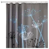 InterDesign 72 in. H x 72 in. W Gray Thistle Shower Curtain (Pack of 2)