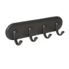 InterDesign 7 in. L Bronze Brown Stainless Steel Small 4-Hook Key Key Rack 1 pk