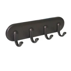InterDesign 7 in. L Bronze Brown Stainless Steel Small 4-Hook Key Key Rack 1 pk