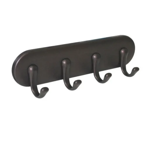 InterDesign 7 in. L Bronze Brown Stainless Steel Small 4-Hook Key Key Rack 1 pk