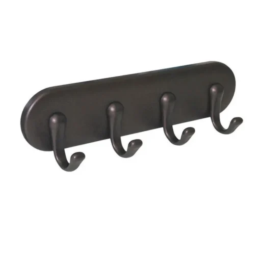 InterDesign 7 in. L Bronze Brown Stainless Steel Small 4-Hook Key Key Rack 1 pk