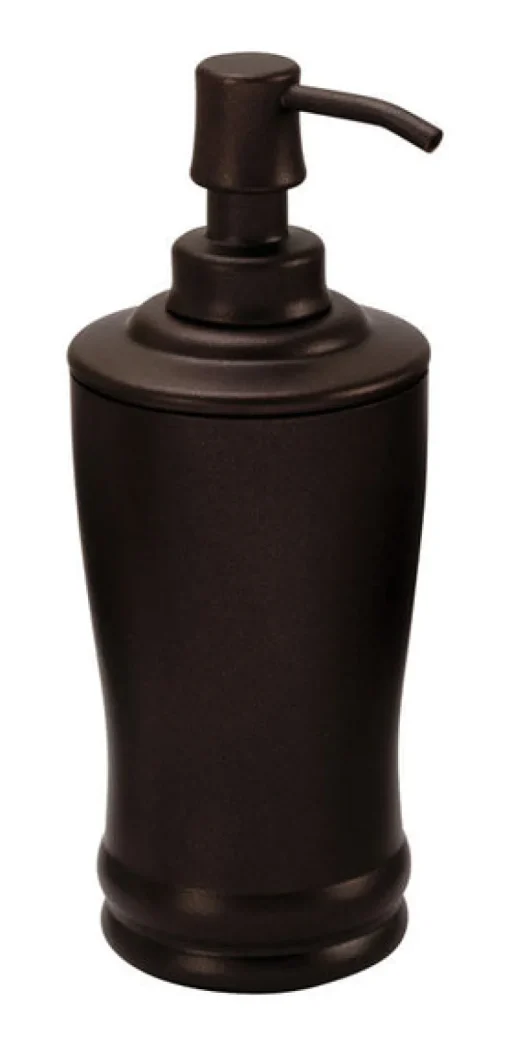 InterDesign Olivia Line Soap Dispenser 8 in. H x 3-1/2 in. W x 3-1/2 in. L Bronze Steel