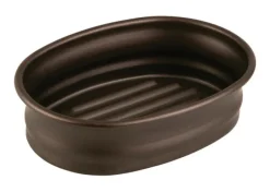 InterDesign Olivia Line Soap Dish 1-1/2 in. H x 5-1/2 in. W x 3-13/16 in. L Bronze Steel