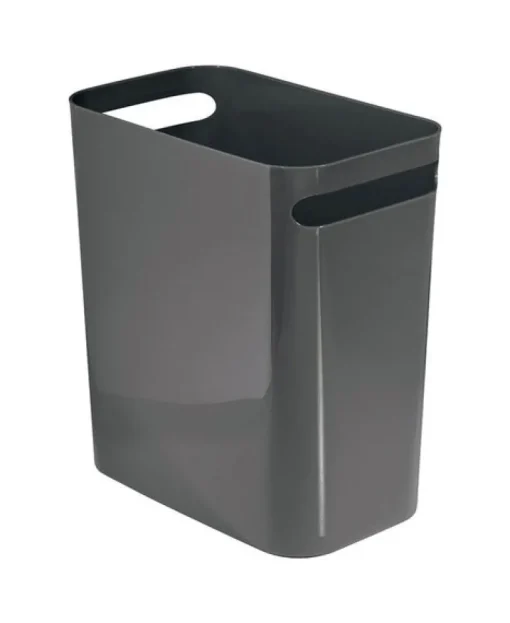 InterDesign 10 qt. Slate Una Wastebasket (Pack of 4)