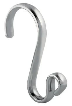 InterDesign Chrome Silver Metal Axis Shower Curtain Rings (Pack of 4)