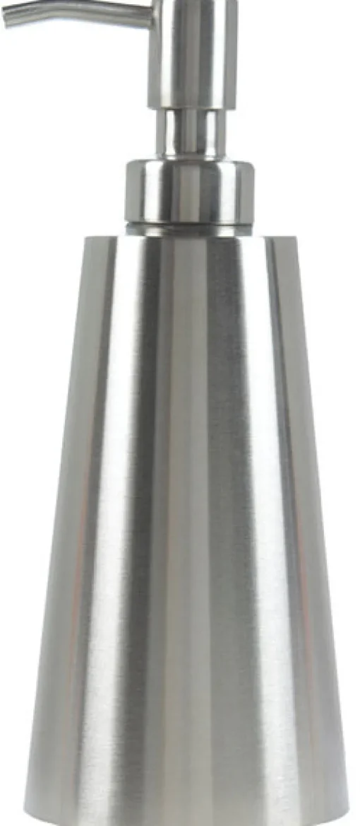 InterDesign Nogu Brushed Silver Stainless Steel Soap Pump
