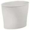 InterDesign Nuvo Gray Plastic Oval Wastebasket