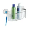 InterDesign Power Lock Shower Basket 5.2 in. H x 4.8 in. W x 10.4 in. L Clear Plastic (Pack of 4)