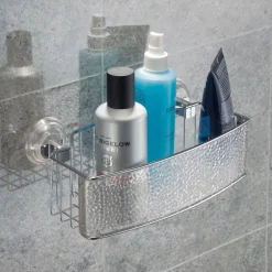 InterDesign Shower Basket 4 in. H x 5.3 in. W x 10 in. L Clear Plastic (Pack of 4)