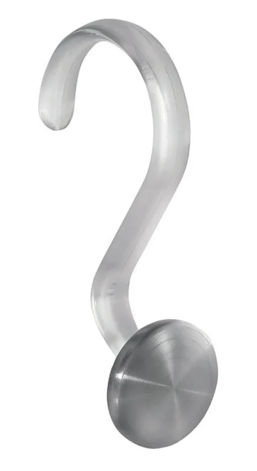 InterDesign Silver Plastic/Stainless Steel Forma Shower Curtain Rings (Pack of 4)
