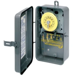 Intermatic Indoor and Outdoor Mechanical Timer Switch 120 V Gray