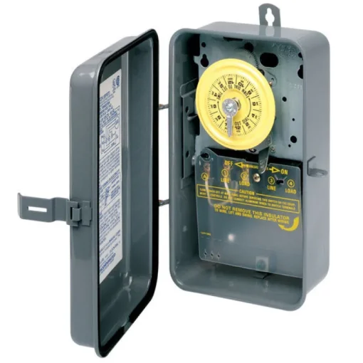 Intermatic Indoor and Outdoor Mechanical Timer Switch 120 V Gray