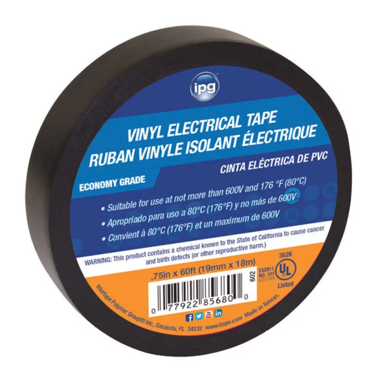 IPG 3/4 in. W X 60 ft. L Black Vinyl Electrical Tape