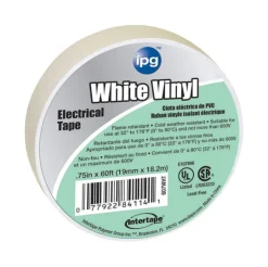 IPG .75 in. W X 60 ft. L White Vinyl Electrical Tape