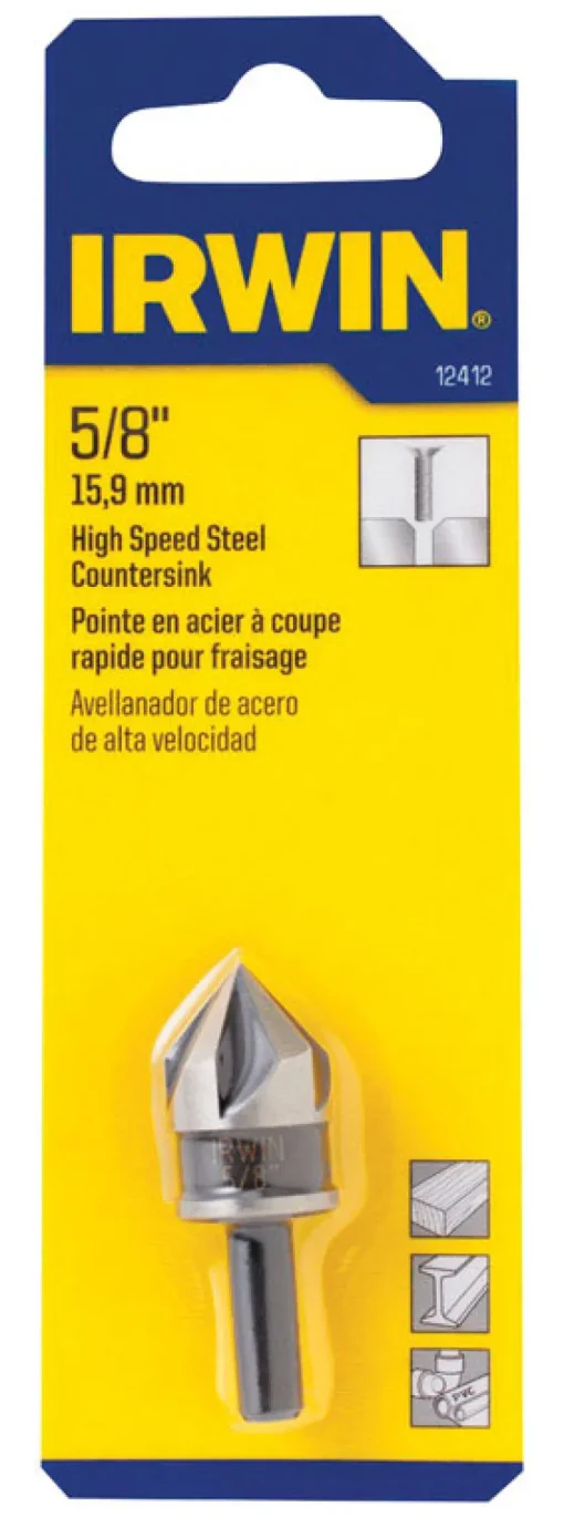 Irwin 5/8 in. D High Speed Steel Countersink 1 pc