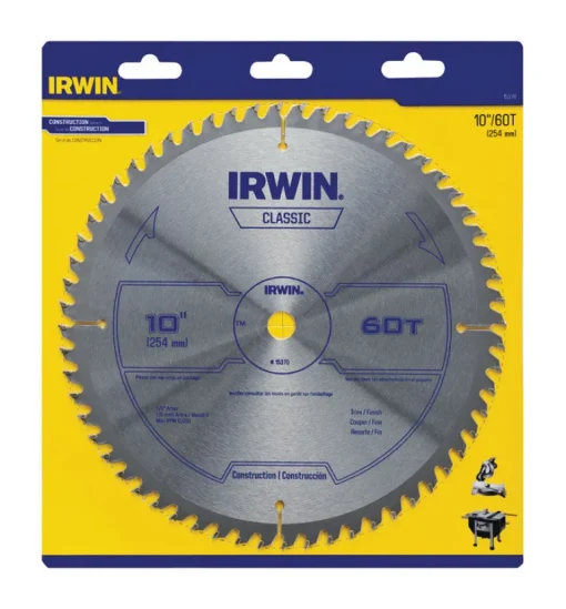 Irwin 10 in. D X 5/8 in. Classic Carbide Circular Saw Blade 60 teeth 1 pk