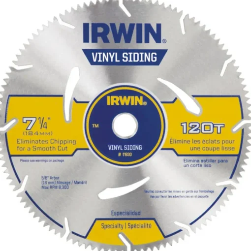 Irwin 7-1/4 in. D X 5/8 in. S Steel Circular Saw Blade 120 teeth (Pack of 10)