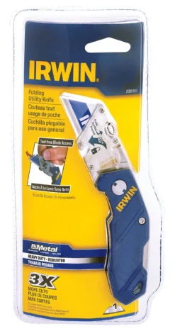 Irwin 8-9/16 in. Lockback Utility Knife Black 1 pk