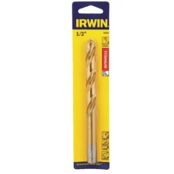 Irwin 1/2 in. X 6 in. L High Speed Steel Drill Bit Straight Shank 1 pc