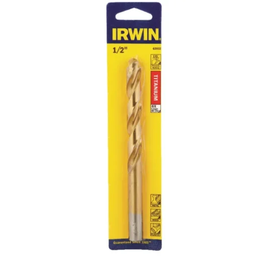Irwin 1/2 in. X 6 in. L High Speed Steel Drill Bit Straight Shank 1 pc