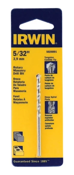 Irwin 5/32 in. X 3 in. L Tungsten Carbide Tipped Rotary Drill Bit Straight Shank 1 pc