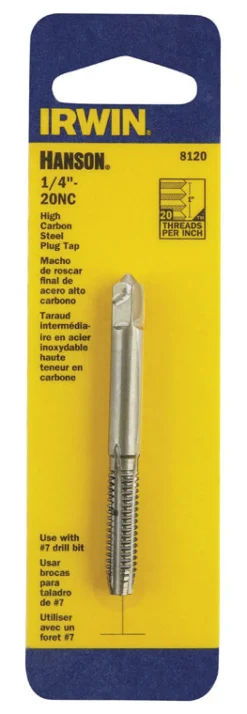 Irwin Hanson High Carbon Steel SAE Fraction Tap 1/4 in.-20NC 1 pc.
