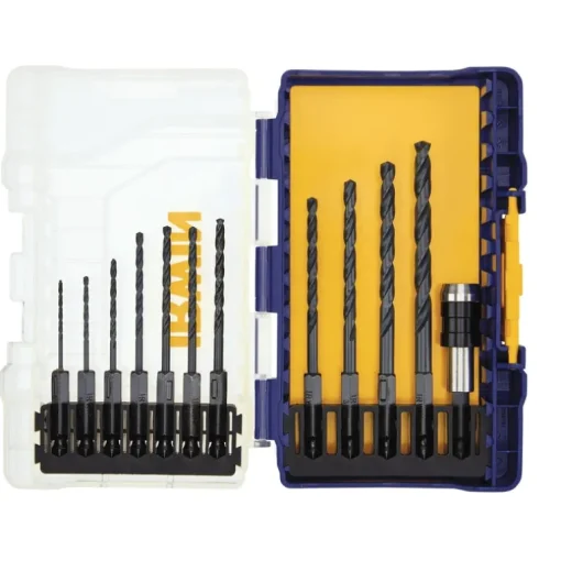 Irwin High Speed Steel Drill Bit Set Quick-Change Hex Shank 12 pc