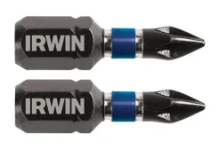 Irwin Impact Performance Series Phillips #1 X 1 in. L Insert Bit S2 Tool Steel 2 pc