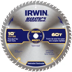 Irwin Marathon 10 in. D X 5/8 in. Carbide Miter and Table Saw Blade 60 teeth 1 pk