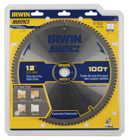 Irwin Marathon 12 in. D X 1 in. Carbide Circular Saw Blade 100 teeth 1 pk