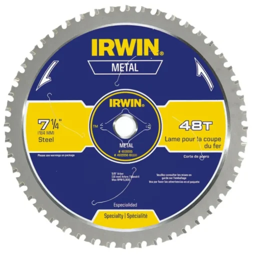 Irwin Marathon 7-1/4 in. D X 5/8 in. Steel Circular Saw Blade 48 teeth 1 pk