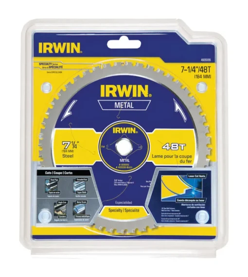 Irwin Marathon 7-1/4 in. D X 5/8 in. Steel Circular Saw Blade 48 teeth 1 pk