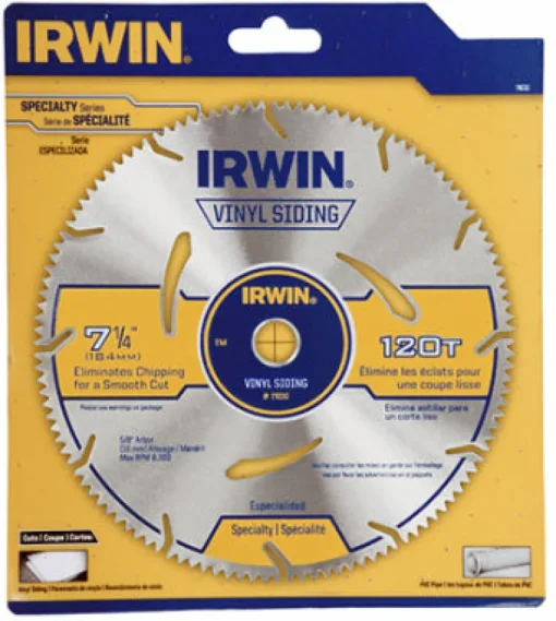 Irwin Marathon 7-1/4 in. D X 5/8 in. Steel Circular Saw Blade 120 teeth 1 pk