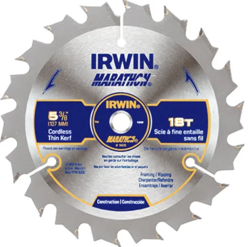 Irwin Marathon 5-1/2 in. D X 10 mm Carbide Circular Saw Blade 24 teeth 1 pk