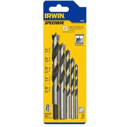 Irwin Steel Drill Bit Set Round Shank 5 pc