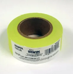 Irwin Strait-Line 150 ft. L X 1-3/16 in. W PVC Flagging Tape Lime