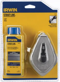 Irwin Strait-Line 4 oz Blue Classic Chalk and Reel Set 100 ft.