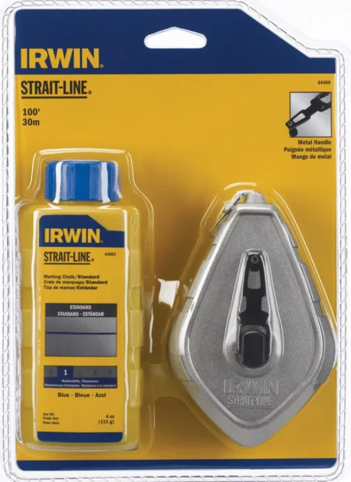 Irwin Strait-Line 4 oz Blue Classic Chalk and Reel Set 100 ft.