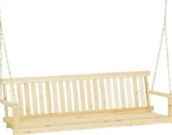 Jack Post 5 Ft 2 Person Brown Wood Traditional Porch Swing